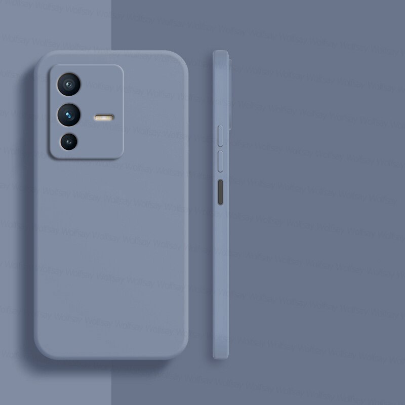 Für Vivo V23 fallen Vivo V23 Profi Abdeckung Fällen Stoßfest Flüssigkeit Silikon Weiche TPU Schutz Telefon Zurück fallen Für Vivo v23 Profi: Pro Vivo V23 Profi / Lavendel grau