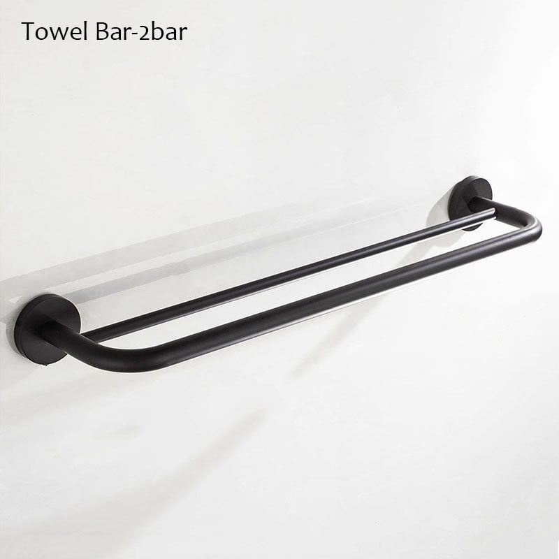 5 Pieces Matte Black Stainless Steel Bathroom Accessories 5 Pieces Matte Black Stainless Steel Bathroom Accessories