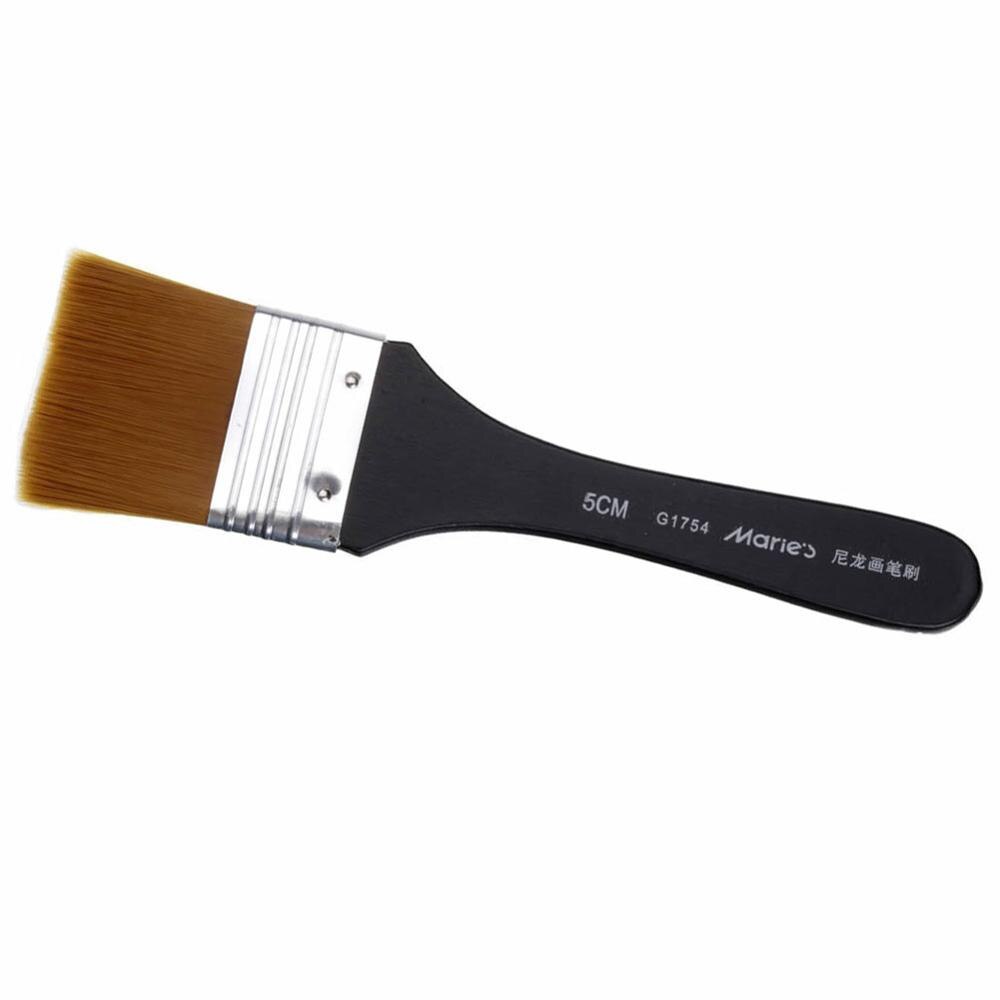 Pincel de nailon para artista, pincel plano para pintar al óleo, acuarela, pintura, 7 modelos, 1 unidad: width 5cm