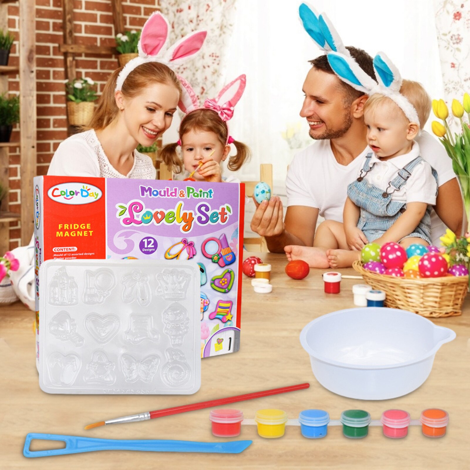 DIY Painting Magnet Easter Art Craft Making Set For Refrigerator Painting Tools For Children Early Learning Education