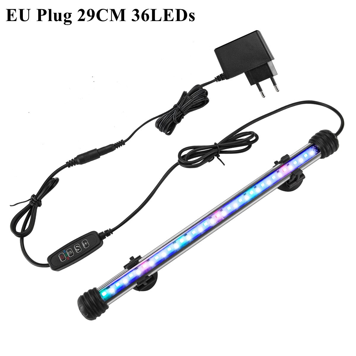 DOCEAN Aquarium Licht Tauch LED Aquarium Lampe 19/29/39/49CM EU Stecker Wasserdicht mit Timer Dimmbare 3 Farbe Modi Beleuchtung: EU Stecker 29CM 36LEDs