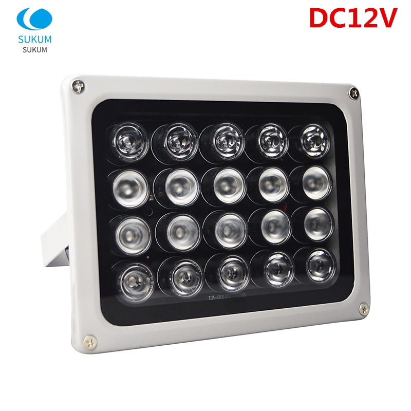 20 kpl infrapuna lediä 850nm ir 90 asteen valaisin yönäköön vedenpitävä led-infrapuna valo cctv-valvontakameralle