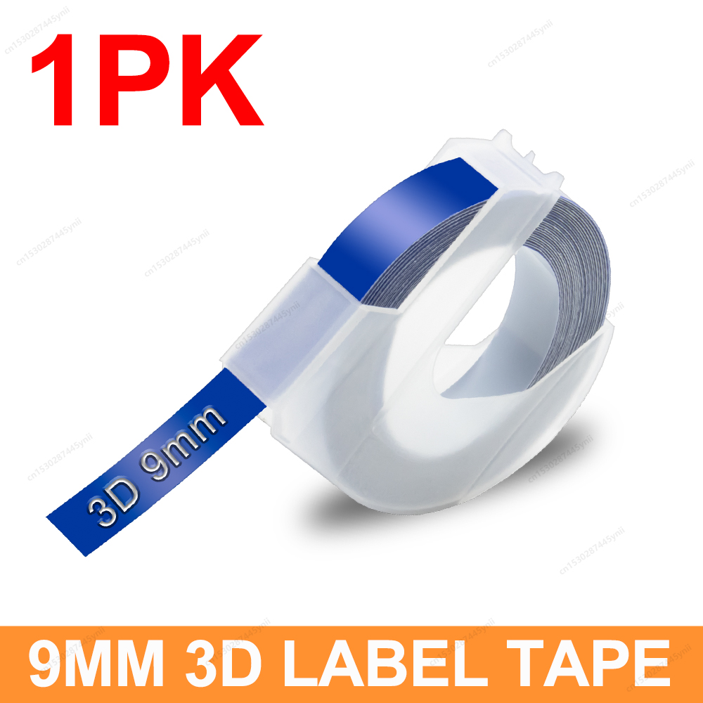Mini Label Printer B90 Portable 3D Embossing Label Maker Similar as Dymo 12965 Manual Label Machine Or 1PK Dymo 3D Label Tape: Red