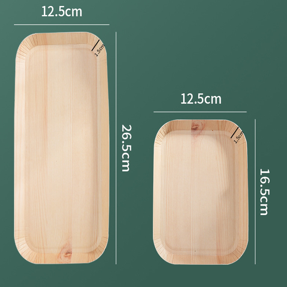 Platos desechables para postres, platos para verduras, papel de grano de madera, plato para pastel, platos desechables, bandeja de papel para , vajilla