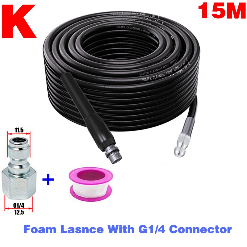 ROUE furet deboucheur canalisation deboucheur canalisation Buse de pour le nettoyage des égouts,tuyau haute pression pour Karcher Bosch Interskol Elitech Nilfisk Huter Stihl Parkside Black Decker netoyeur haut pression: K