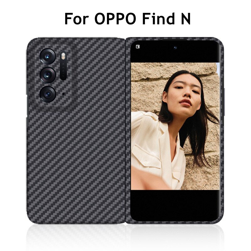 Custodia in vera fibra di carbonio per OPPO trova N 5G custodia pieghevole custodia Ultra sottile in fibra aramidica antiurto per OPPO trova N