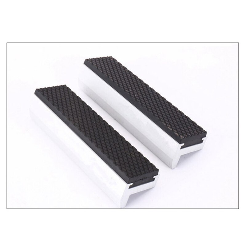 4 zoll Schraubstock Backen Universal- Weichen Umge Backen Pads Abdeckungen, Multi-Zweck Schutz für Alle Metall Umge, 2 Stck, Silber