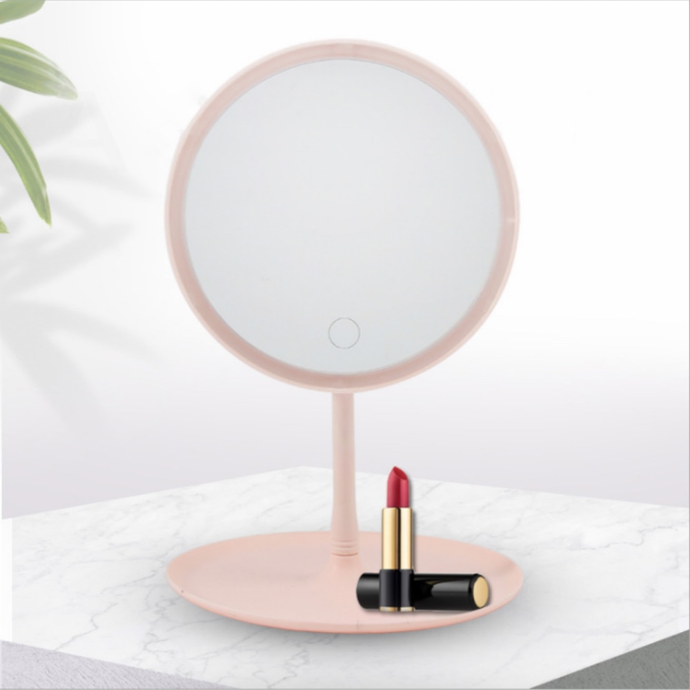 Maquillaje LED espejo con la luz para hacer de pantalla táctil HD espejo de vanidad de carga USB Luz Led para espejo cosmético belleza espejo