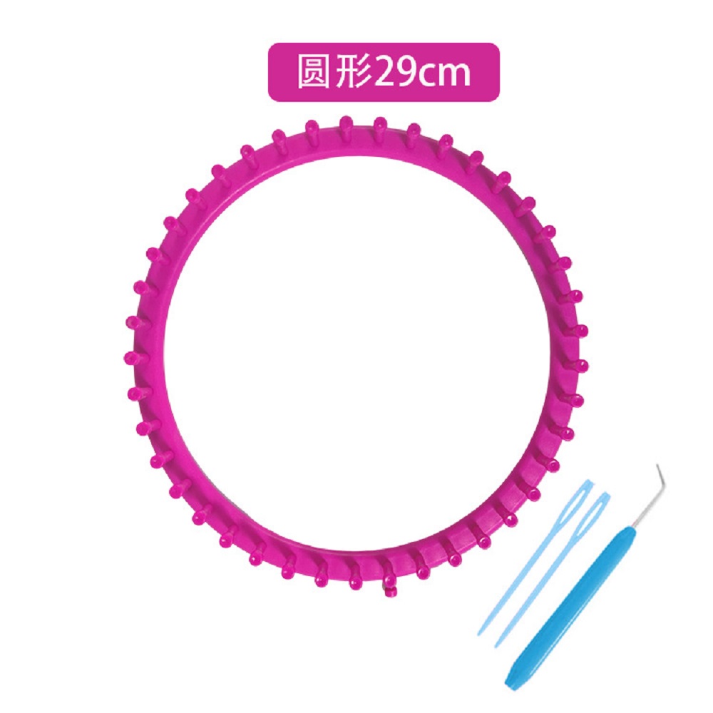 Round Knitting Loom Handmade Weaving Scarf Sweater Hat Shawl Stitching Knitting Machine DIY Handmade Craft Braiding Tool Random: Red