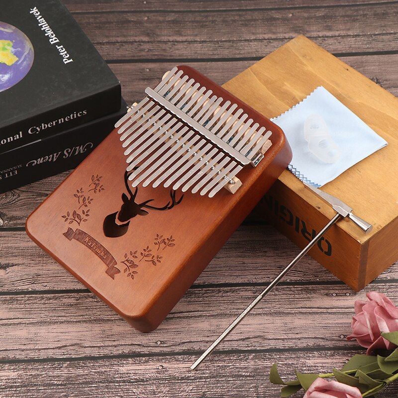 Acacia duimpiano link luidspreker elektrische pickup calimba tas 17 toetsen eq kalimba staande piano hout beginners massief beginners