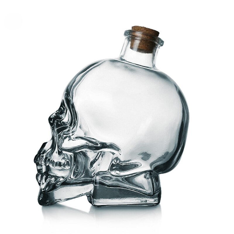 Crystal Skull Head Shot Glass Party Transparent Champagne Cocktails Beer Coffee Wine Bottle Doomed Drinkware Bar Tools: 750ml
