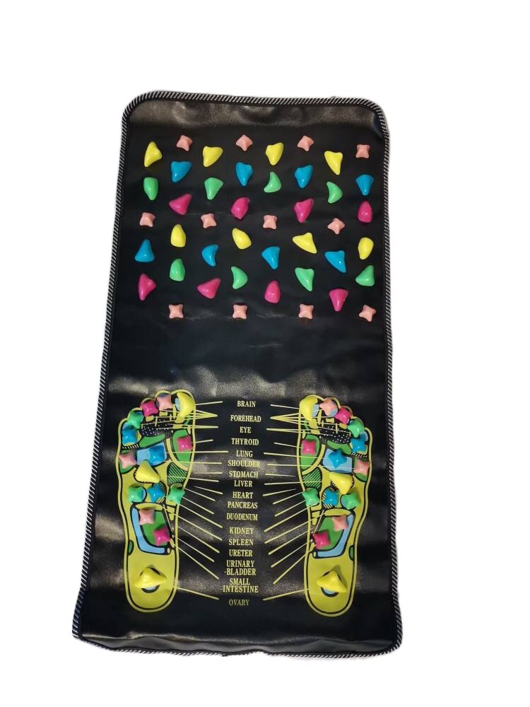 Health Road 70*35 Imitation Stone Foot Massage Mat Pebble Fitness Equipment Walk on Stone Mat: Default Title