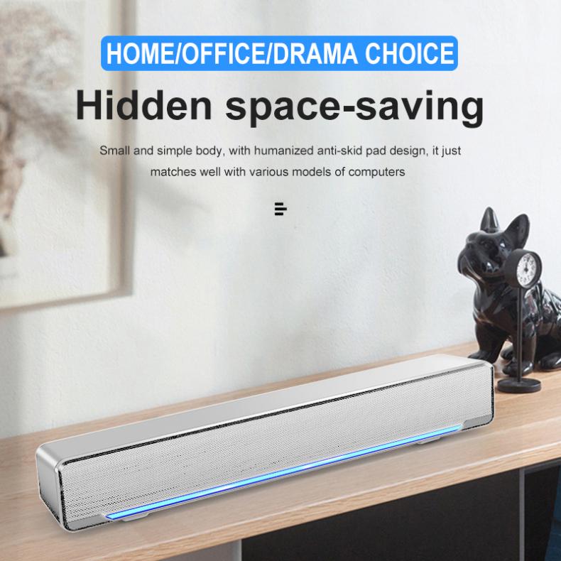 Sada V-196 Bluetooth-Compatibel Strip Speakers Draadloze Desktop Multi-Media Sound Bar Met Dual Speaker Dsp En Mengen geluid