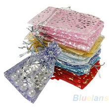 25pcs/set Organza Jewelry Wedding Pouch Bags 7x9cm 3X4 Inch Mix Color for Party Year Use 0JDP