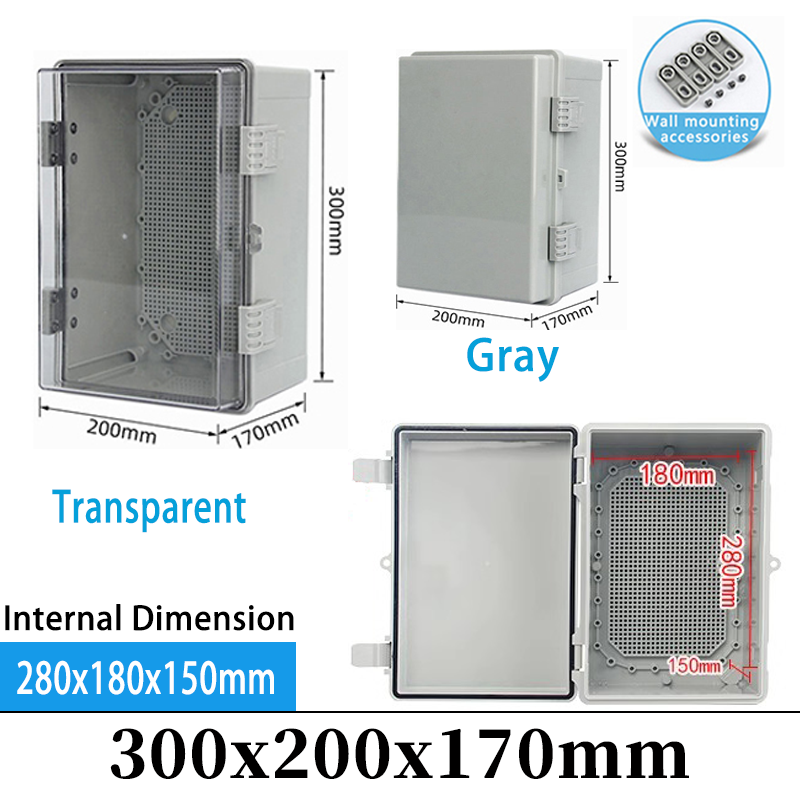 Boîtier électrique en plastique IP66, boîte de jonction de puissance ABS, boîte de Distribution étanche extérieure pour projet d'instruments électriques