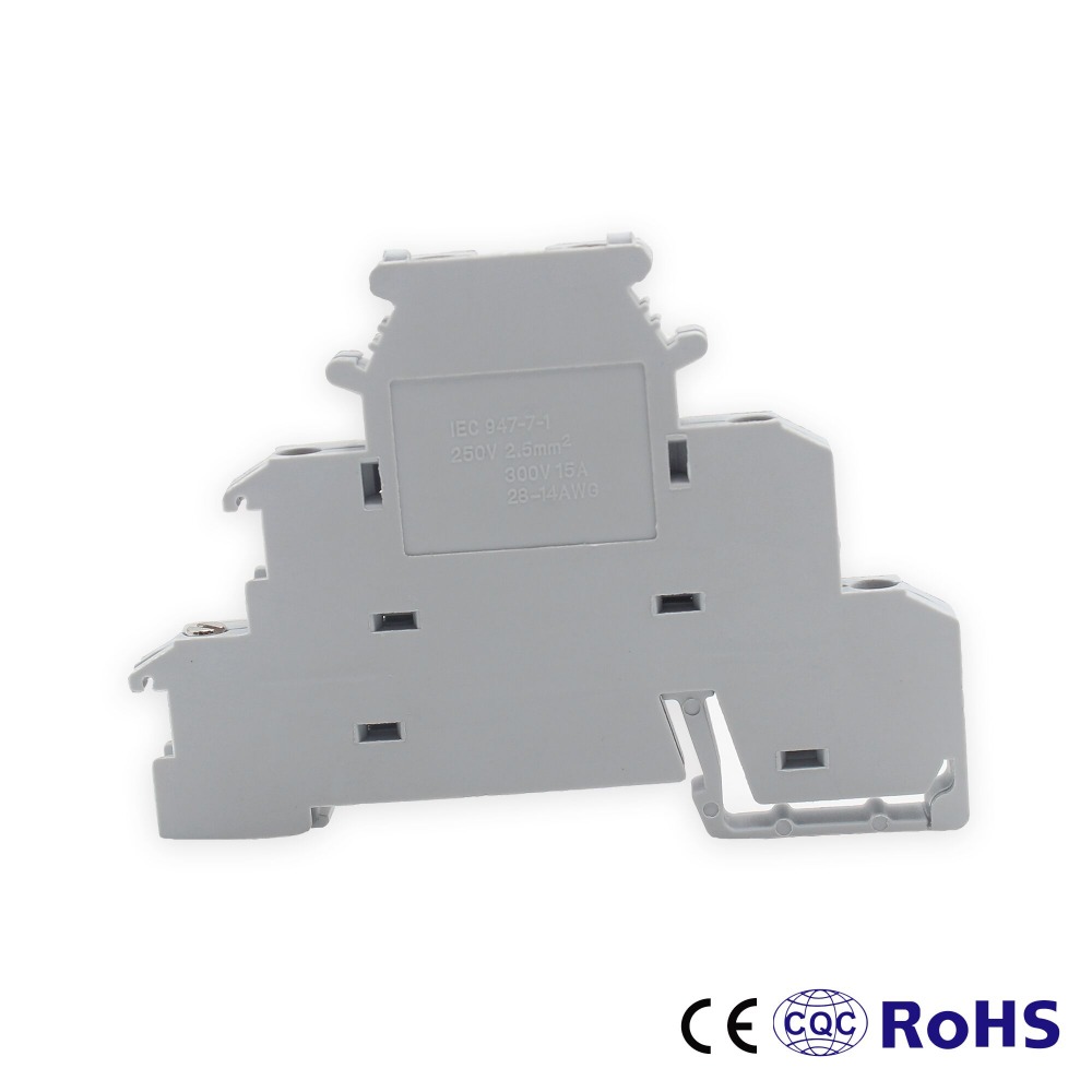 10 stks/partij DIKD-1.5 DIN Rail Drie Lagen Triple Niveau Sensor Actuator Terminal Blokken 0.2-2.5mm DIKD1.5