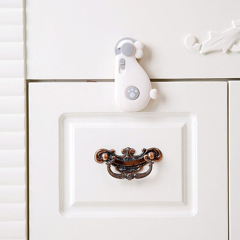 1Pcs Baby Cabinet Door Lock Cute Whale Pattern Safety Drawer Lock ABS Multifunctional Baby Kids Corner Protection Accessories