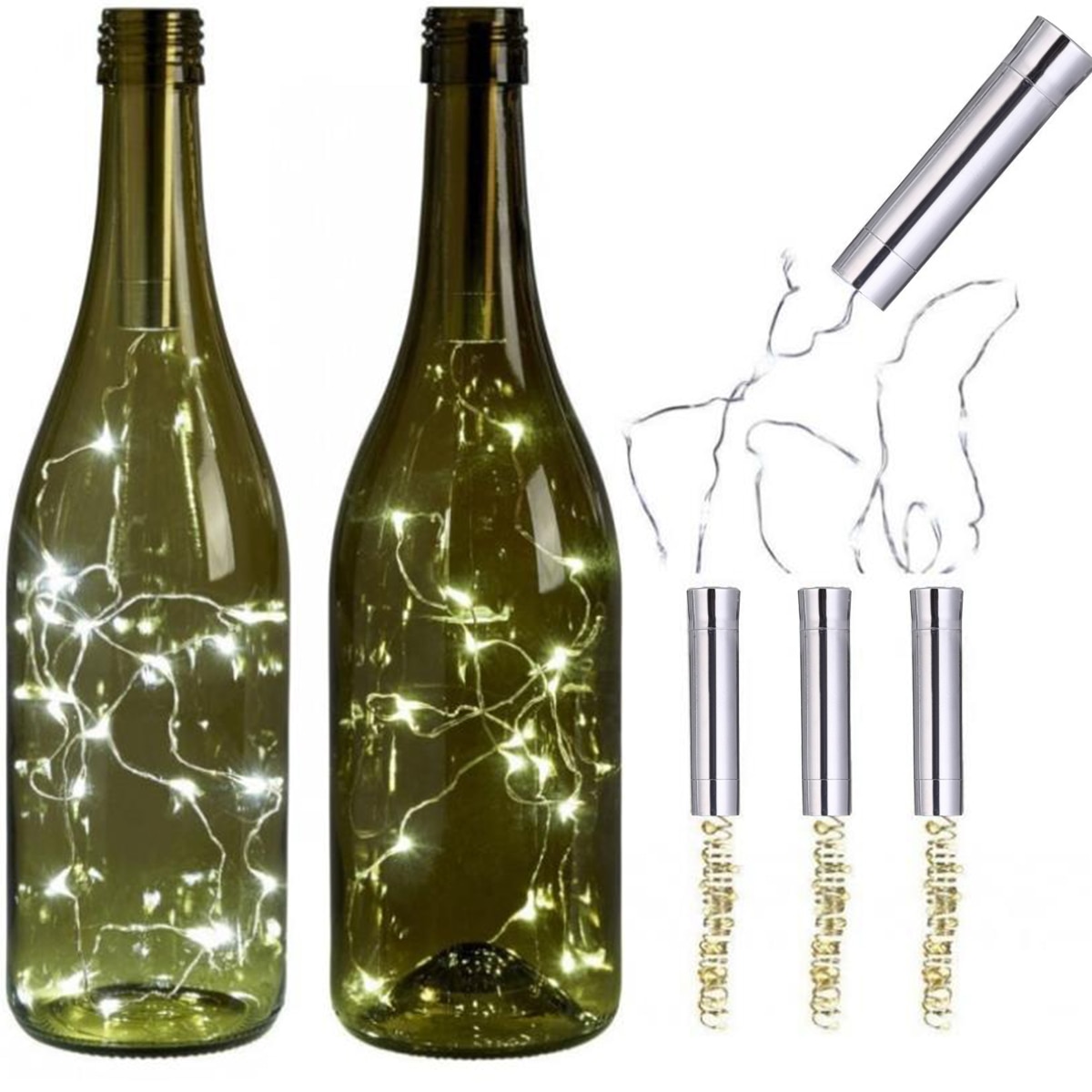 3.3ft/10 led wijnfles kurk licht diy fles licht tafeldecoratie koperdraad lichtsnoer kerst bruiloft feest warm wit