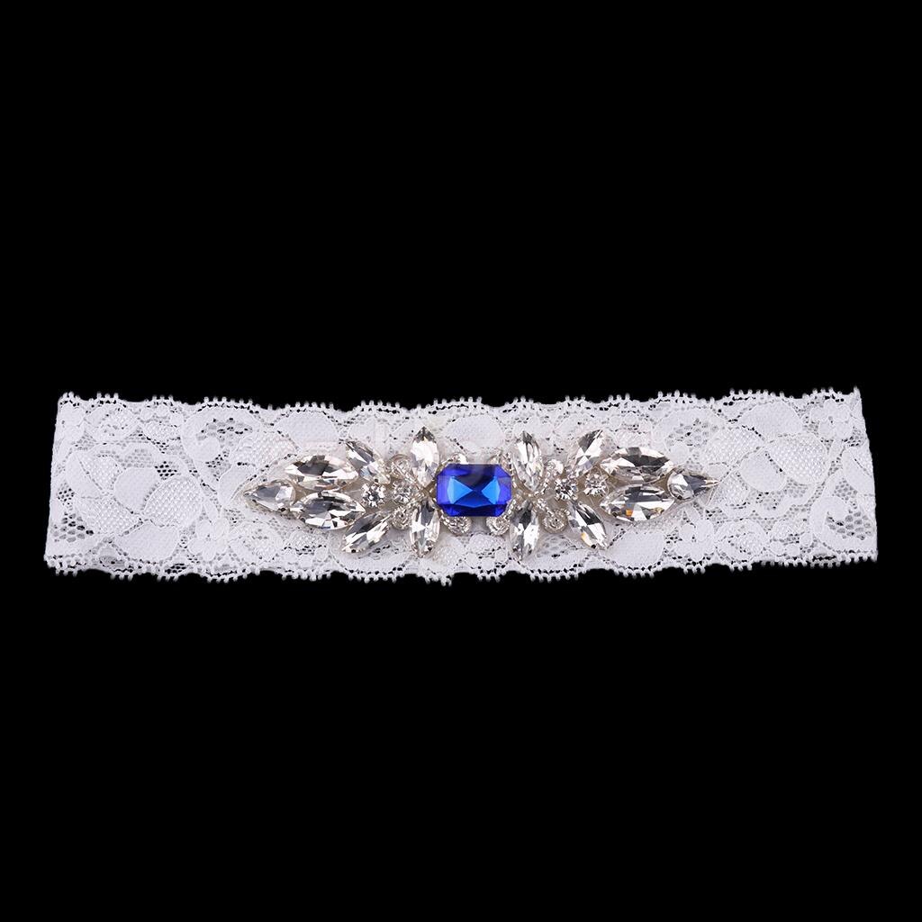 Crystal Diamante Wedding Bride Lace Garter Hen Stag Night Bachelorette Party Fancy Dress