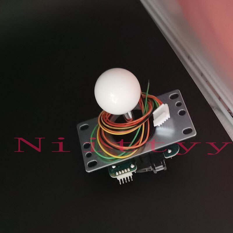 Originele Japan Sanwa Joystick Jlf Tp 8YT Vechten Rocker Met Topball En 5pin Draad Voor Jamma Arcade Game Diy Deel: white