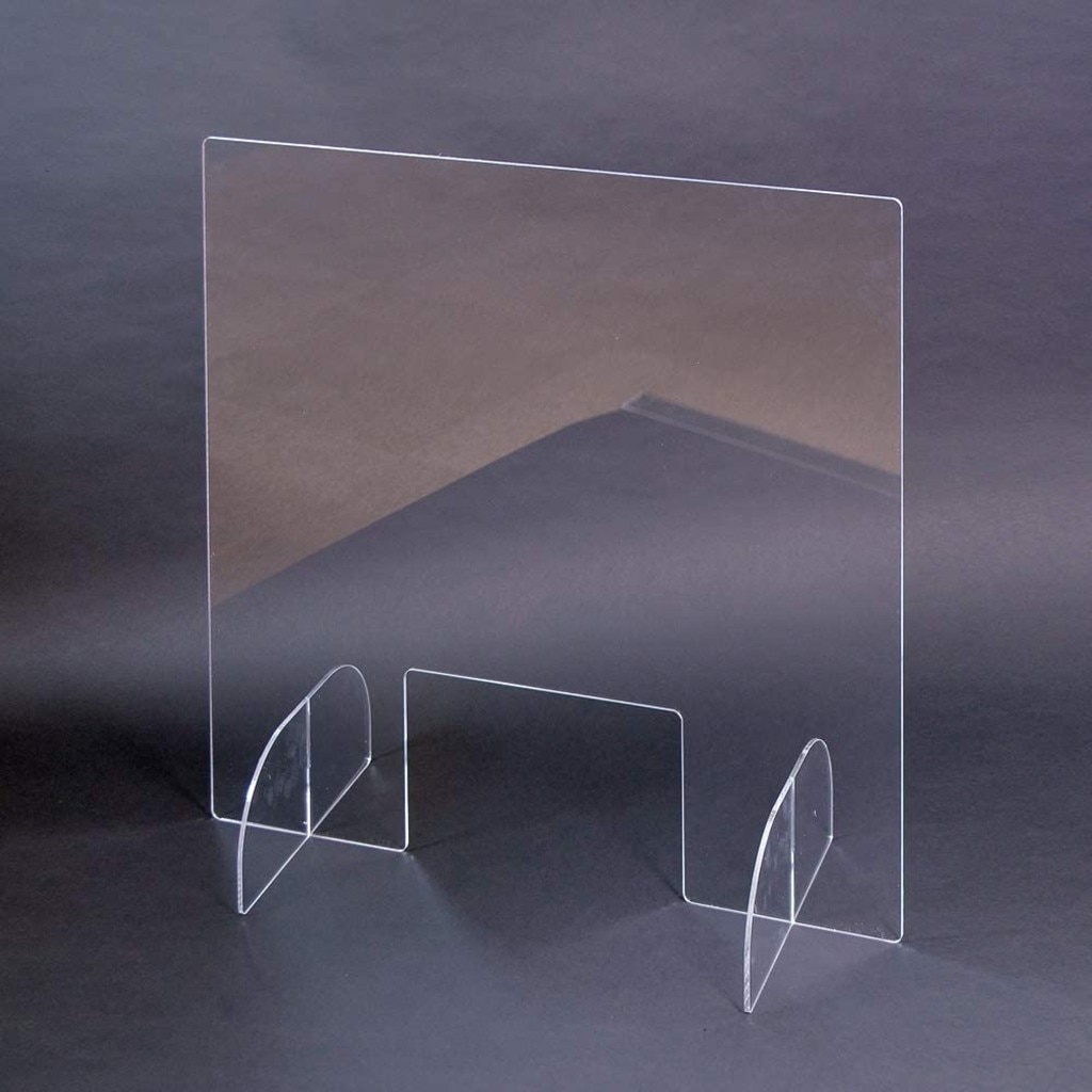 Acrylic Sneeze Guard Shield Clear Perfection Reception Side Counter Sprayed UV Cut Transparent Protection Screens 400x420mm