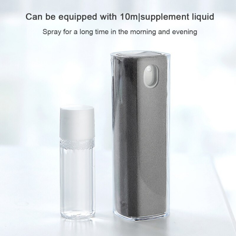10ml Mobile Phone Computer Tv Screen Cleaning Spray With Wiping Cloth Pink Gray Portable