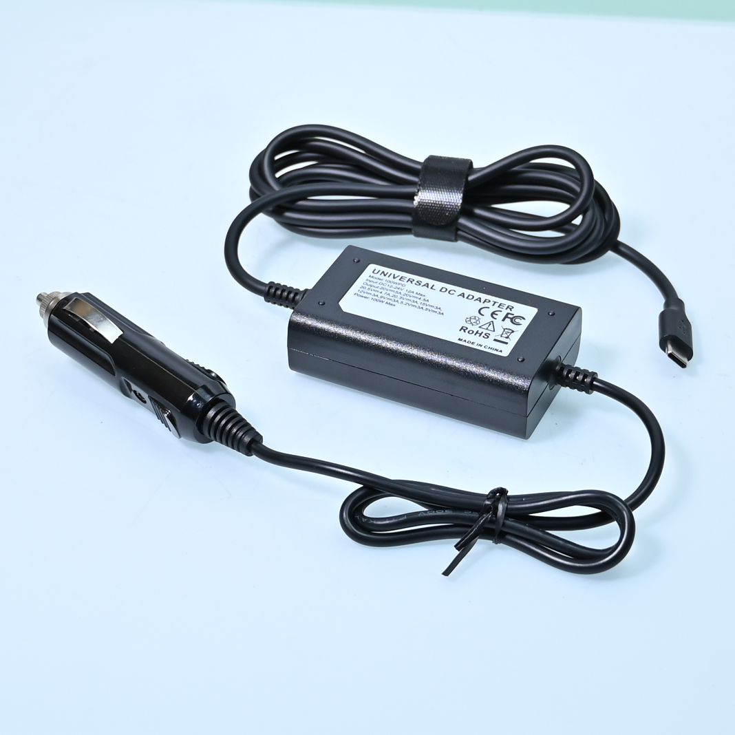 100W 12V-20V Universal Auto Ladegerät USB-C PD 5V 9V 12V 15V 3A 20V 5A Laptops Tablets Fall FÜR LENOVO HP DELL ASUS