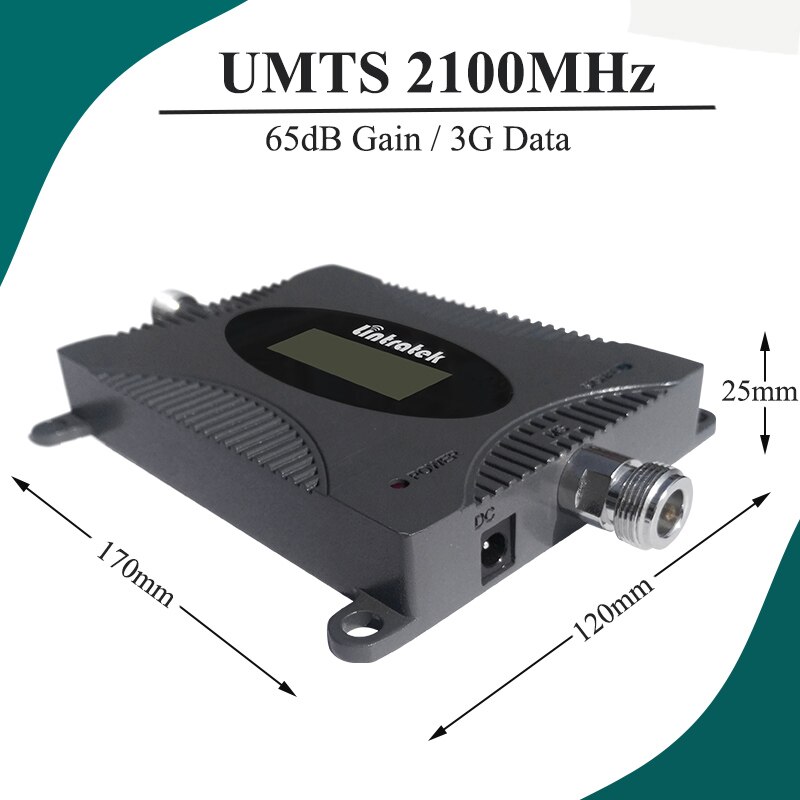 Lintratek LCD Anzeige UMTS 2100 zellular Signal Booster Mini Größe praktisch 3G Verstärker 65dB gewinnen Verstärker 3G antenne einstellen #37
