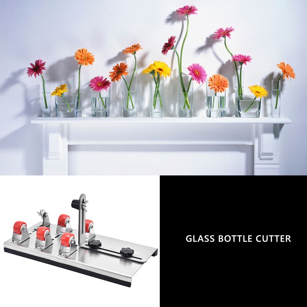 DIY Glass Bottle Cutter Adjustable Sizes Metal Glassbottle Cut Machine for Crafting Wine Bottles Household Cutting Tool