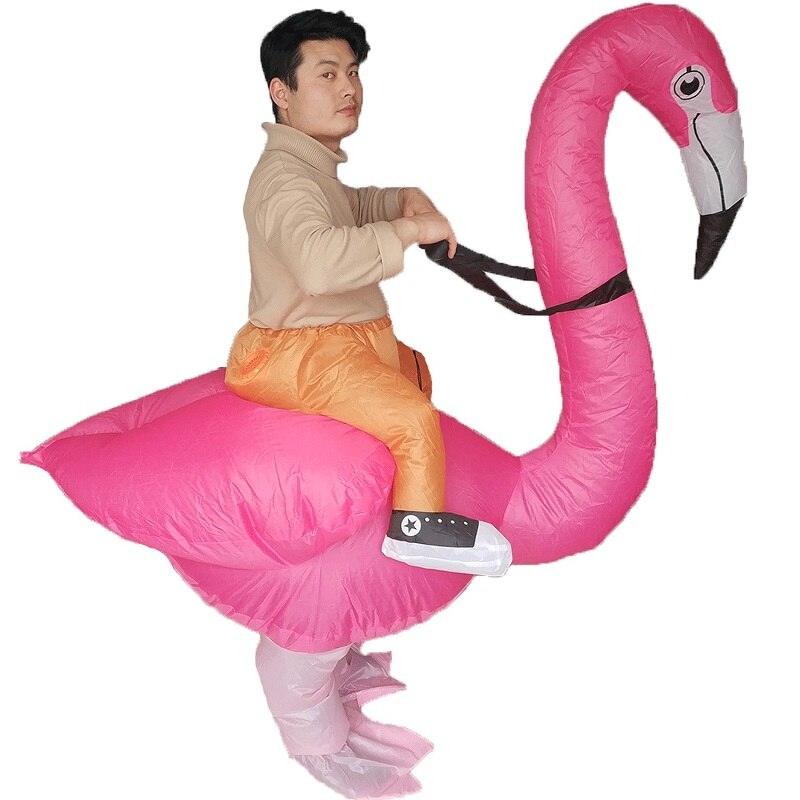 Opblaasbare Flamingo Kostuum voor Volwassenen Halloween Carnaval Cosplay Party Fancy Dress Mannen Vrouwen Flamingo Rider Verjaardag Outfits: Default Title