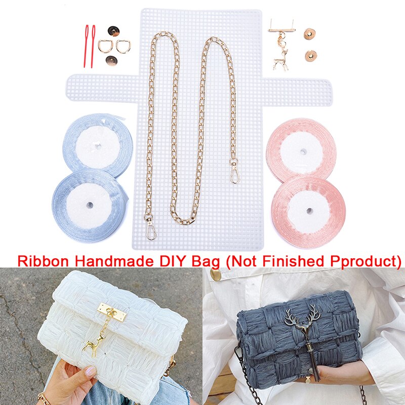1 Sets Net Cover Gauze Woven Shoulder Bag Plastic Female Handmade DIY Handbag Bag Accessories