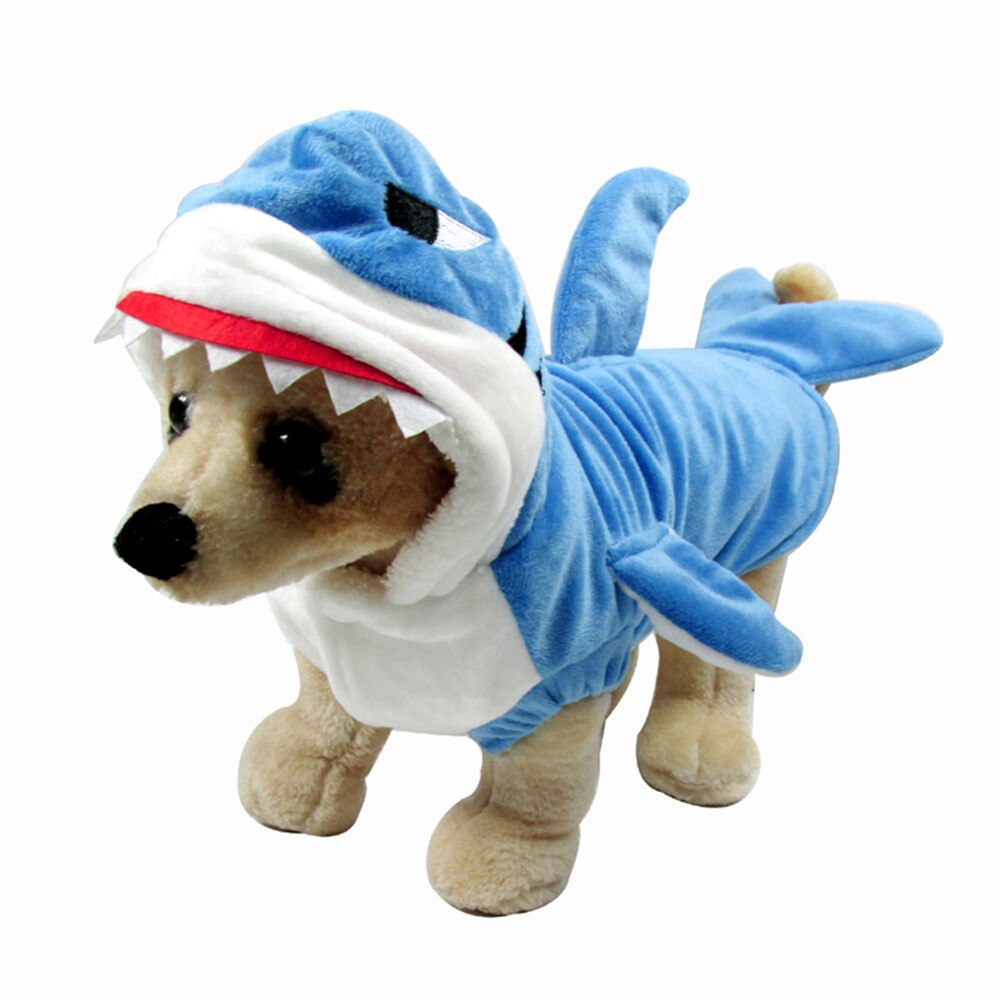 Super Dikke Haai Pet Hond Kleding Winter Kleine Hond Pyjama Puppy Hond Hoodies Coat Chihuahua Yorkies Halloween Huisdier Kostuum: S