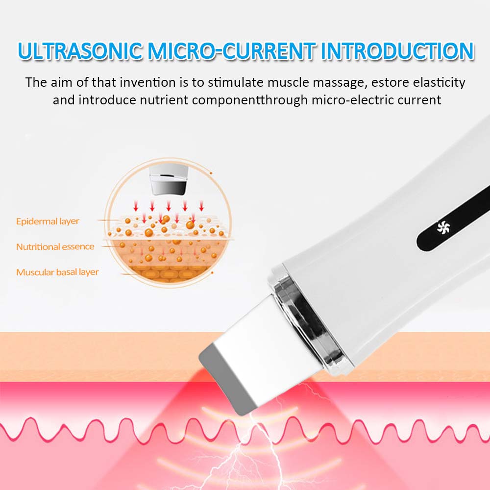 Ultrasonic Skin Scrubber and USB Nebulizer Face Steamer Humidifier Deep Face Cleaning Machine Peeling Shovel Facial Pore Cleaner