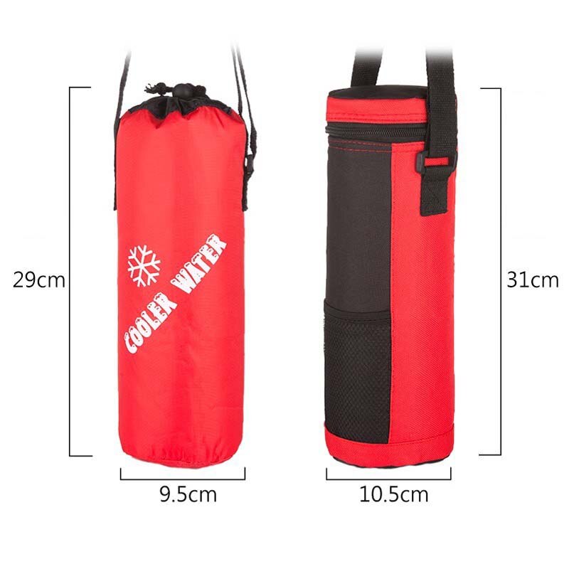 Bolsa grande para botella de agua, bolsa Universal con cordón, enfriador aislado de alta capacidad, para viajes al aire libre, Camping y senderismo