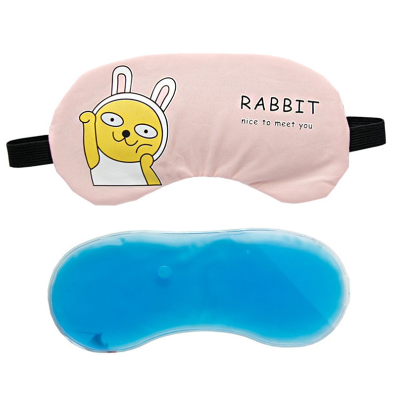 1PCS Korean Version Cartoon Personality Sleep Eye Mask Sleep Shading Breathable Men And Women Ice Bag Compress Desk Set