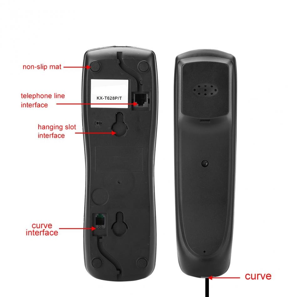 casa Hotel cablata Telefono Telefon con muto Ricomposizione Pausa mini Telefono Comodino lampada Da Parete Batteria di Estensione di Rete Fissa Telefono Nero Bianco