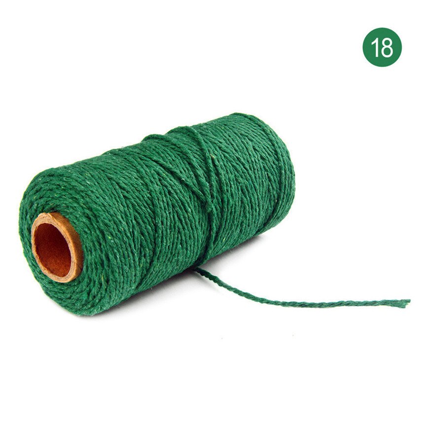 Cordon torsadé en coton 2mm, cordelette pour macramé artisanal, accessoires décoratifs pour bricolage artisanal, fait à la main, 0507 #: R