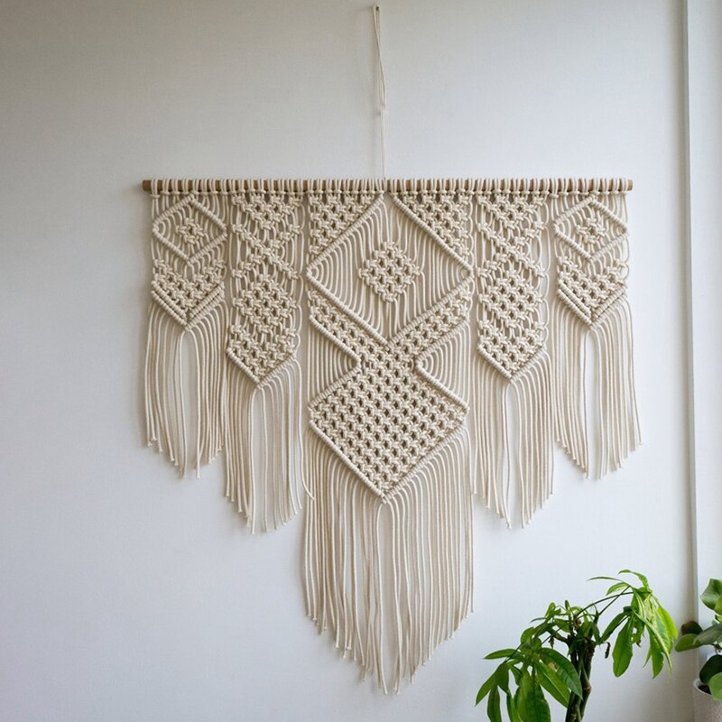 Achart Macramé Muur Opknoping Groot - Boho Muur Decor- Grote