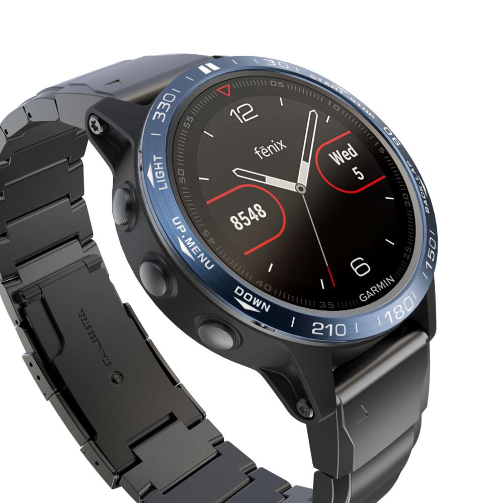 Cadre de couverture en métal pour Garmin Fenix 5 montre intelligente cadran lunette anneau style boîtier adhésif couverture Anti-rayure Protection anneau: 4