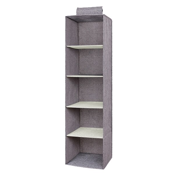 Caja de cajones colgante creativa para el hogar, ropa interior de tela, suministros de almacenamiento para zapatos de mujer, organizador de guardarropa, estantes Organizadores: 5 layer gray