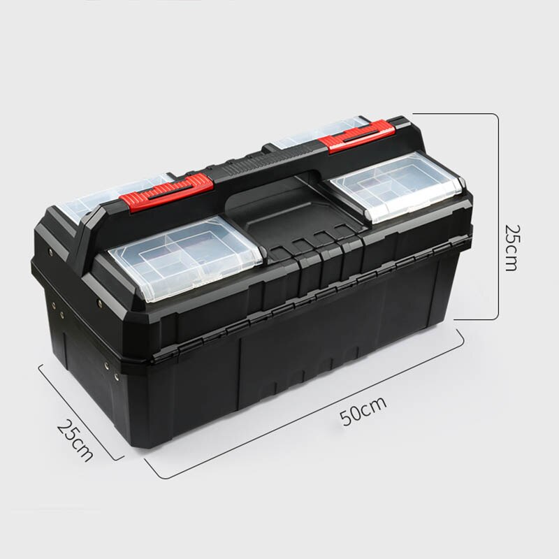 Kunststoff Werkzeugkasten Hardware- Lagerung falten fallen Hause Multi-funktion Auto Reparatur Kasten Werkzeug Tragbare fallen Große Elektriker Werkzeug Kasten