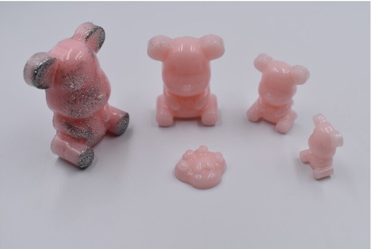 1pc bonito moda silicone urso pata forma de impressão moldes uv para resina jóias diy molde