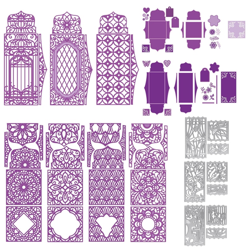 Matrices De Découpe En Métal Rose, Pochoirs Pour Bricolage