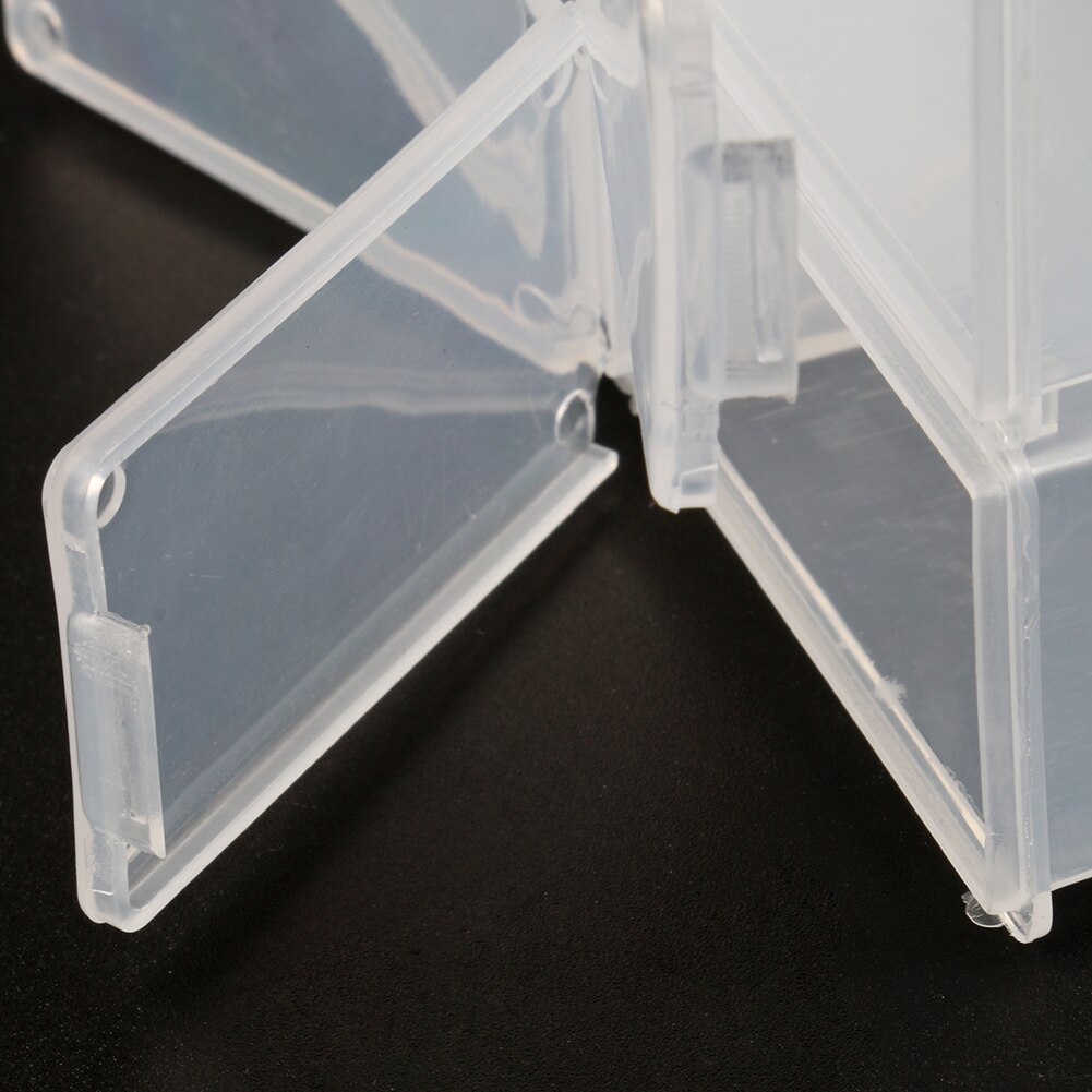 Caja de plástico para guardar joyas, abalorios, pendientes, contenedor de joyería, rombo transparente, cuadrado, redondo, accesorios,
