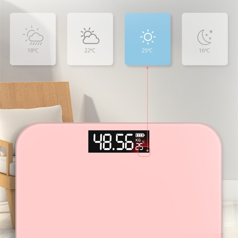 USB Charging Weight Scale Body Electronic Scales Household Accurate Adult Child Health Weighing Scale LED Digital Body Fat Scale