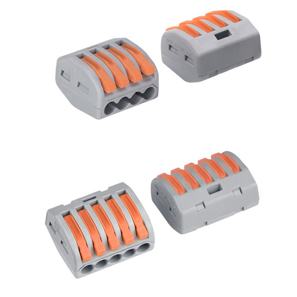 Mini Fast Wire Connectors Universal Compact Wiring Conductor Push-in Terminal Block Soft And Hard Wire Connector