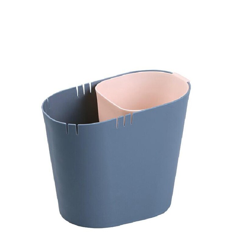 Kitchen Trash Can Recycle Bin Stacked Sorting Trash Bin Household Dry And Wet Separation Waste Bin Rubbish Bin for Bathroom: Blue