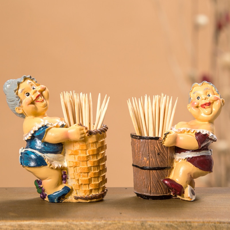 Palillo de dientes decorativo de resina para decoraciones para restaurante decoración para el hogar sostenedor de palillo de chef titular de la tarjeta del nombre