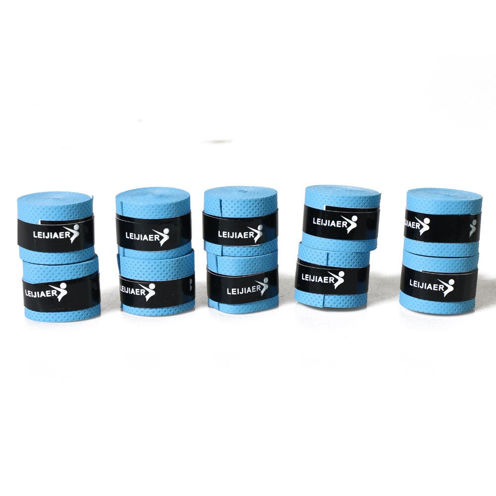 10 stk / lot tennisracket pu antiskrid overgrip sved absorberet blød wrap kraner badminton ketsjer over greb fiskestang svedbånd