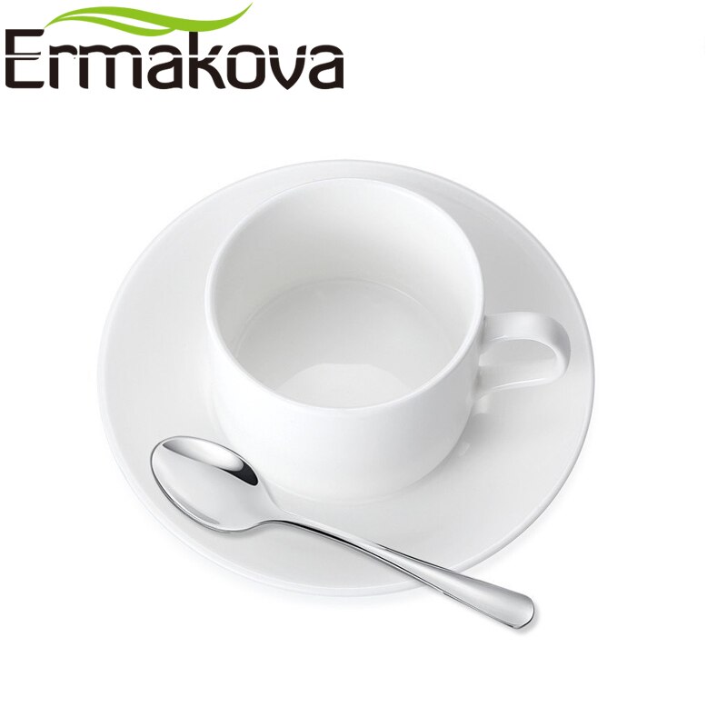 Ermakova Set Van 8 Espresso Lepel 4 Inch Mini Koffielepel Kleine Bistro Lepel Voor Dessert Roestvrij Staal Thee Voorgerecht